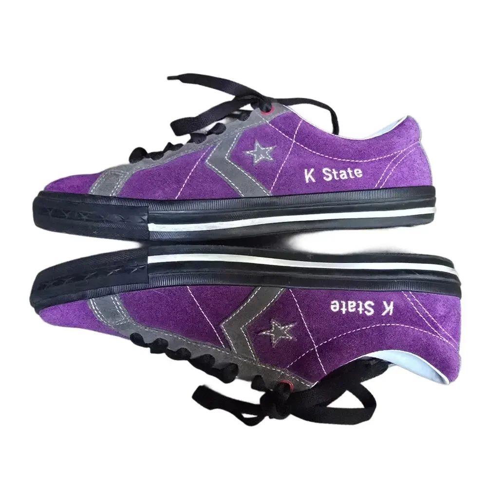 Converse Star Player Low Sneaker K-State Wildcats Men 9 Purple Suede Women 10.5